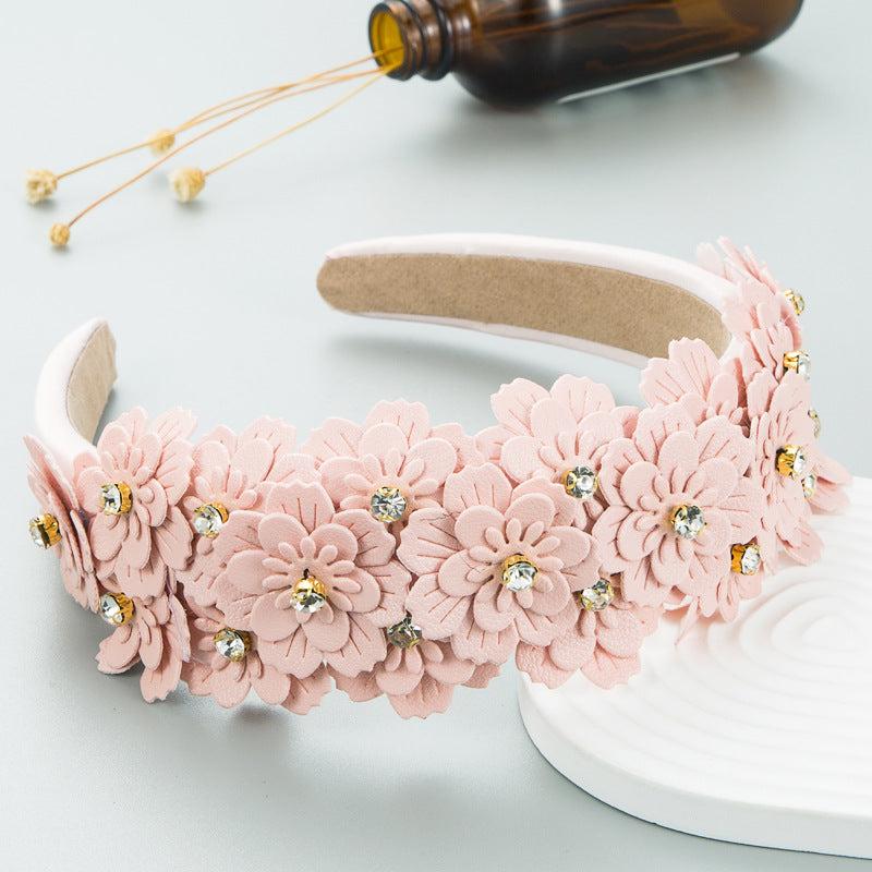 Flower Sponge Hairband Women Pure Hairband Hair Accessories