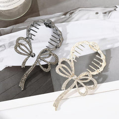 Rhinestone Ponytail Buckle Hair Clip Strong Hold Grip Hair Jaw Clip