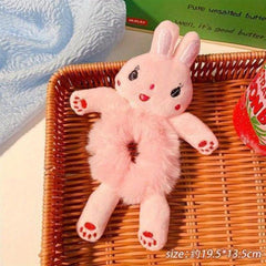 Cartoon Style Fluffy Hair Tie for Girls - Animal Series Decor Hair Rope