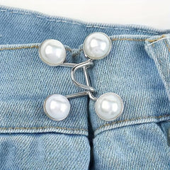 Pearl Metal Pants Buttons Pins For Clothing Jeans Adjustments