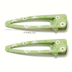 10pcs Floral Hair Clips for Girls No Slip Snap Clips Girls Hair Accessories