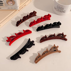 Crystal Stone Braided Hair Clip Rhinestone Hairpin