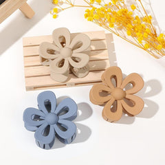 4pcs Matte Flower Claw Hair Clips for Thick Hair