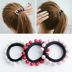 Pearl Hair Rope Hair Tie Beaded Hair Accessories for Women Girls