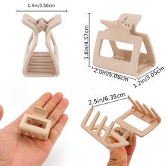 5pcs Matte Hair Claw Small Hair Clips For Thin Fine Hair