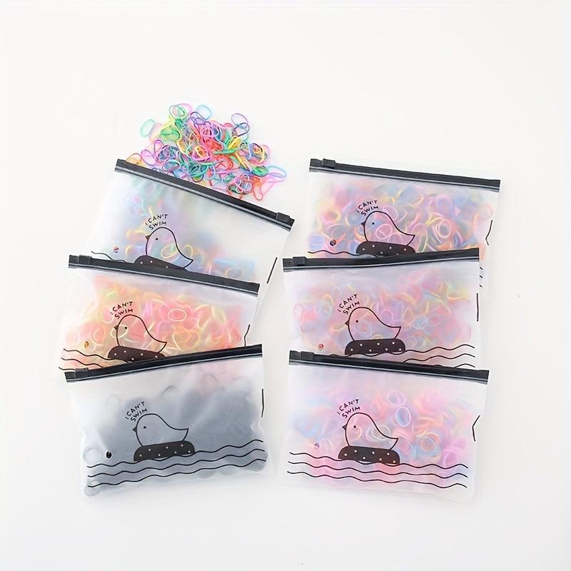 500pcs Children's Hair Ties Elastic Hair Ropes All match Hair Accessories