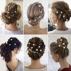 20pcs Bridal Crystal Rhinestone U Hairpins Wedding Party Women Hair Accessories