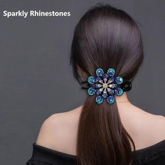 Crystal Rhinestone Barrettes Flower Hair Clips for Women and Girls