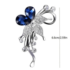 Crystal Rose Flower Brooch Pin Women Girls Clothing Decor Banquet Corsage