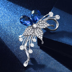 Crystal Rose Flower Brooch Pin Women Girls Clothing Decor Banquet Corsage
