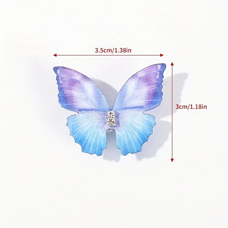 5pcs Colorful Butterfly Hair Clip Side Hair Bang Braids Women Girls Sweet Clip