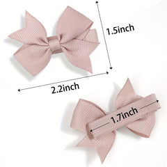 20pcs Striped Bow Hair Clip Non Crease Barrette Accessories