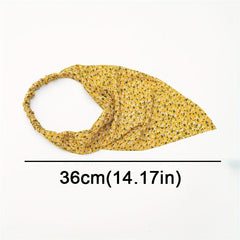 Women's Triangle Towel Elastic Hairband Floral Head Scarf Hair Band Boho Style