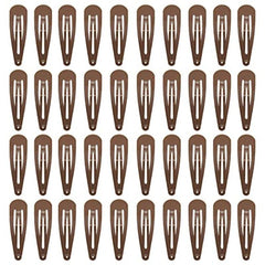 40pcs Solid Medium Hair Snap Clip Girls Women Hair Accessory