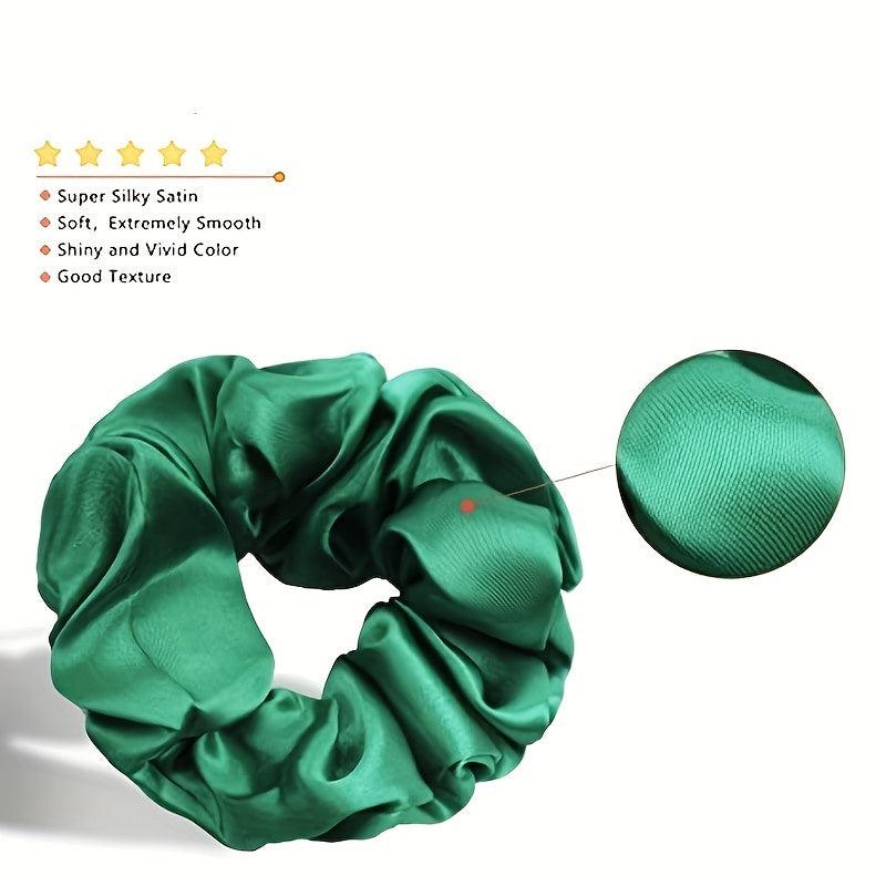 60pcs Satin Silky Hair Scrunchies For Women Girls - Hair Accessories Gift