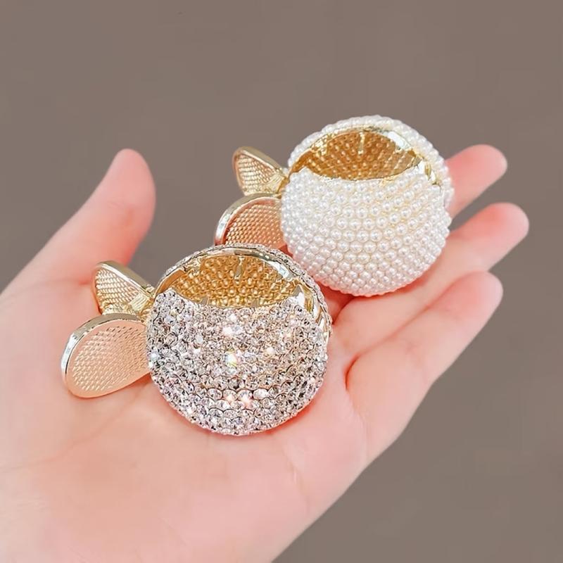 Faux Pearl Rhinestone Hair Claw Ponytail Clip Hair Accessories