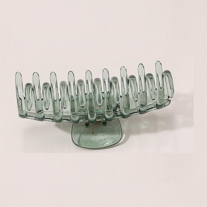 5 Clear Plastic Hair Claw Non Slip Jaw Clip Women Hair Accessories