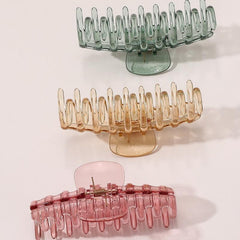 5 Clear Plastic Hair Claw Non Slip Jaw Clip Women Hair Accessories
