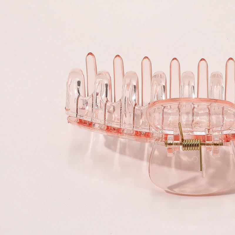 5 Clear Plastic Hair Claw Non Slip Jaw Clip Women Hair Accessories