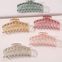 5 Clear Plastic Hair Claw Non Slip Jaw Clip Women Hair Accessories