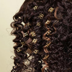 26pcs Hollowed Metal Hair Ring Braiding Hair Accessories For Curly Hair
