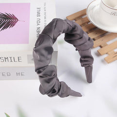 Wide Satin Headband Women Non Slip Hair Bands