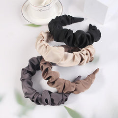 Wide Satin Headband Women Non Slip Hair Bands