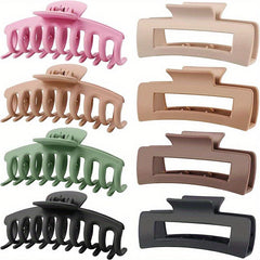 8pcs Big Hair Claw Clips Strong Grip Hair Jaw Clip for Thick Hair