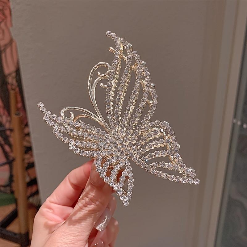 Rhinestone Pearl Butterfly Hair Clip Butterfly Claw Clip Bow Hair Clips