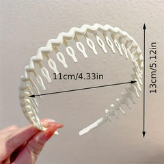 Toothed Solid Hairband Non slip Headband Hair Accessories For Sports
