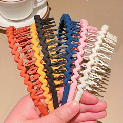 Toothed Solid Hairband Non slip Headband Hair Accessories For Sports