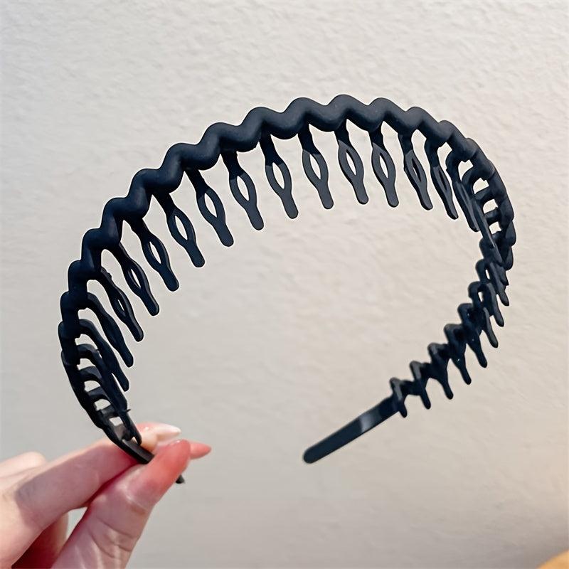 Toothed Solid Hairband Non slip Headband Hair Accessories For Sports