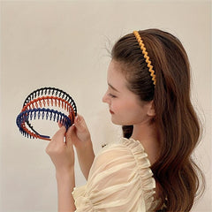 Toothed Solid Hairband Non slip Headband Hair Accessories For Sports