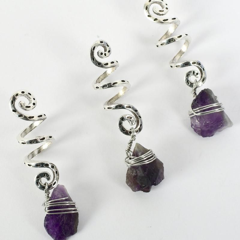 3pcs Crystal Hair Jewelry Set for Women Goddess Dreadlocks Accessories Kit