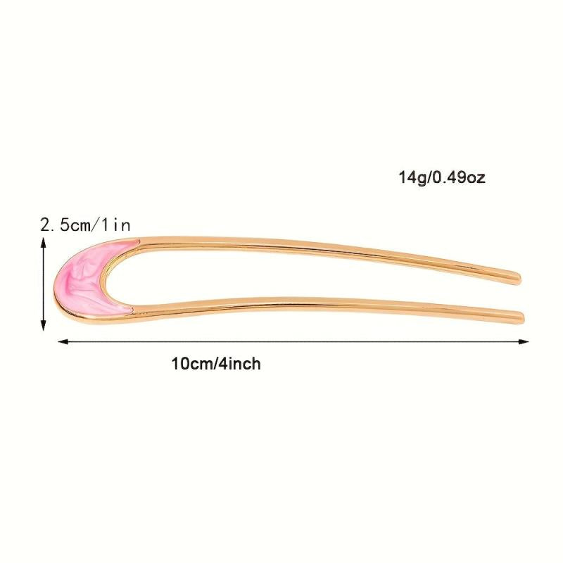 3PCS Retro U-shaped Metal Hairpin Hair Accessory For Girls and Women