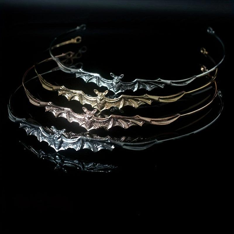 Bat Shaped Hair Band Metal Headband Punk Headdress Girls Kids Halloween Party
