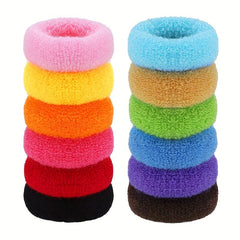 12pcs Thick Hair Tie Seamless Elastic Ponytail Holder Hair Accessories