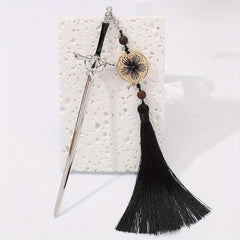 Ancient Sword Shape Hairpin Vintage Hair Stick Tassel Hair Accessories