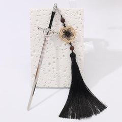 Ancient Sword Shape Hairpin Vintage Hair Stick Tassel Hair Accessories