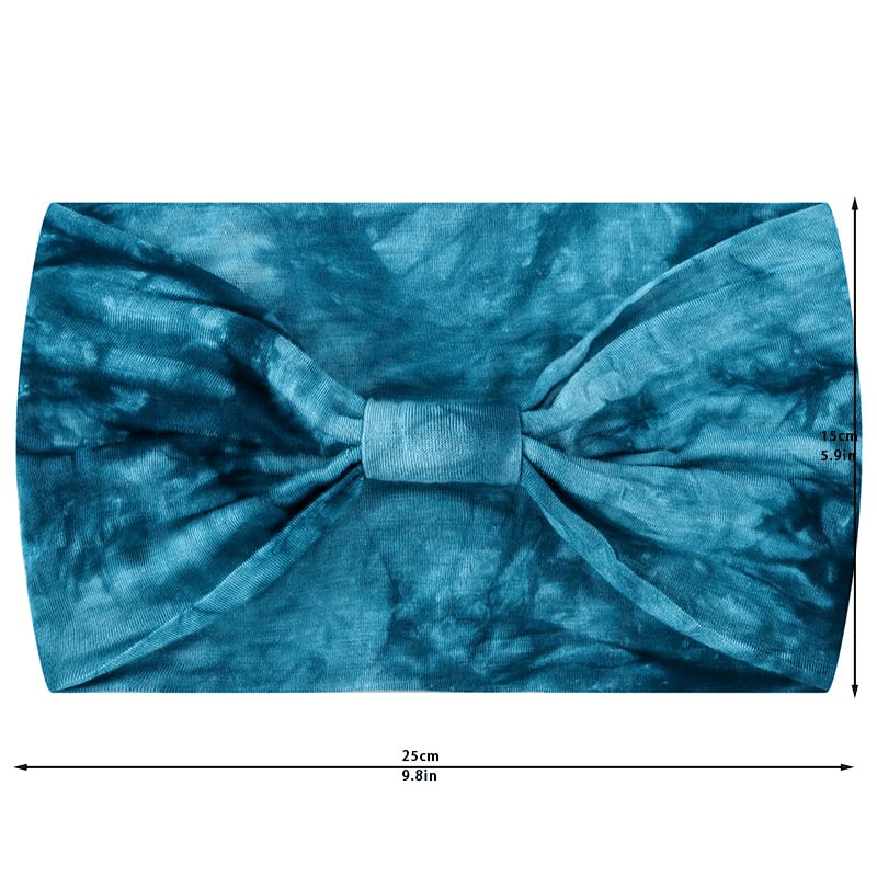 Tie Dye Headband Elastic Sweatband Turban Hair Accessories