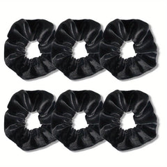 6pcs Large Velvet Scrunchie Hair Tie Female Rubber Band Hair Accessories