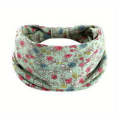 Flower Wide Headbands Elastic Bandana Non Slip for Women