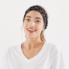 Flower Wide Headbands Elastic Bandana Non Slip for Women