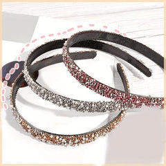 Rhinestone Pearl Headband Glitter Hair Band Women