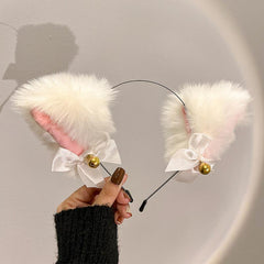 Cat Ears Headband Halloween Plush Fox Cat Ears Hair Hoop