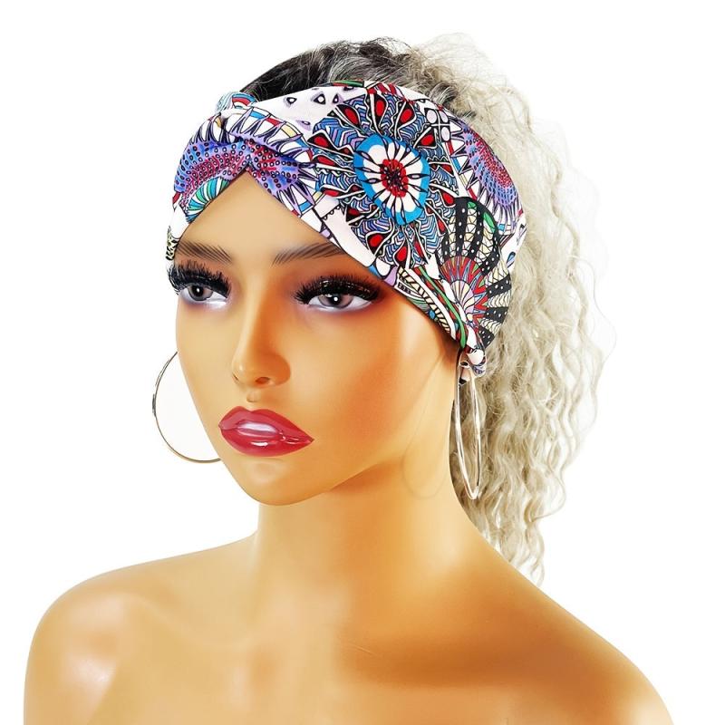Vintage Wide Headband Yoga Bandeau Hair Band Non Slip