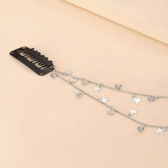 Braided Hair Chain Headdress Ponytail Star Charm Hair Accessories