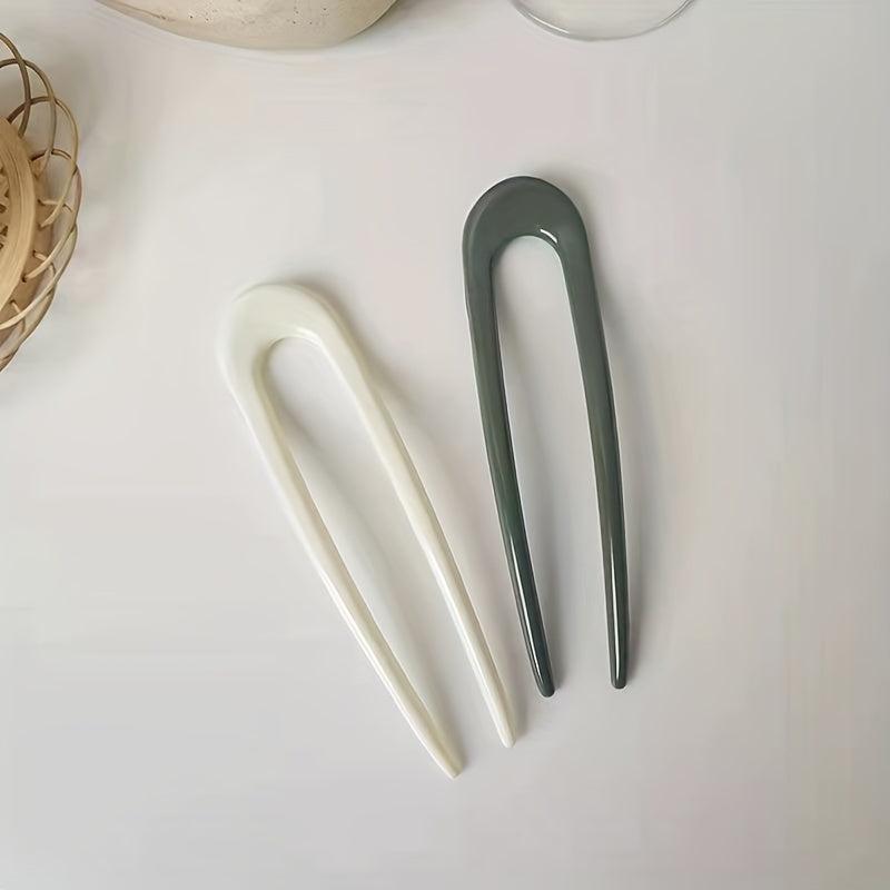 2pcs U Shaped Hair Pin Hair Bun Holder Hair Clip Hair Styling Accessories