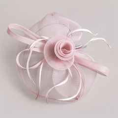 Women Flower Mesh Veil Headband for Wedding Hat Derbyhat Church Hat