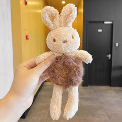 Plush Rabbit Hair Tie Bun Maker Elastic Scrunchie